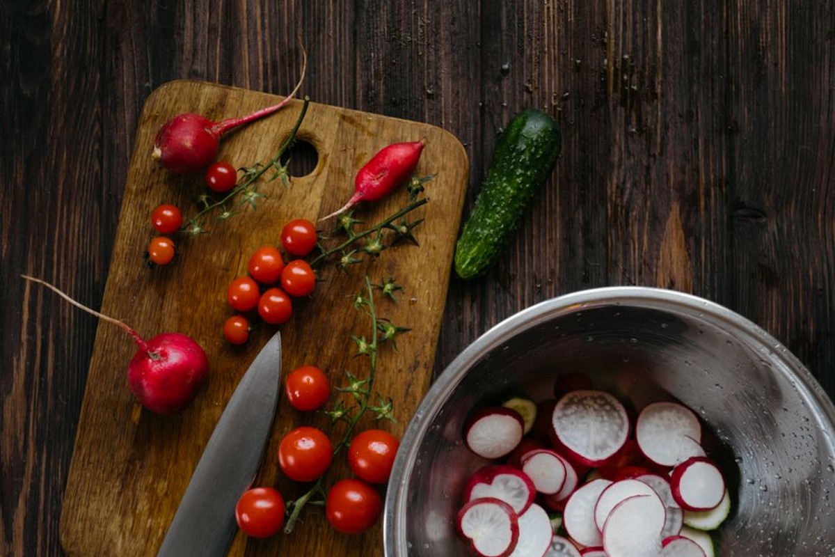 Fresh seasonal vegetables prepared for everyday cooking.